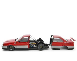 Alfa Romeo 164 Procar Prototipo 1988 Rosso alfa - Rot Laudoracing 1:18 Resinemodell (Türen, Motorhaube... nicht zu öffnen!)